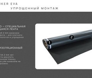 Подложка Planker EVA с пароизоляцией (рул.18,6м2) 2мм