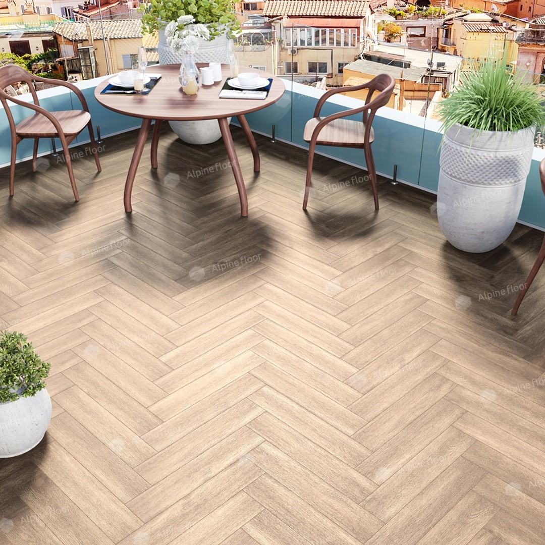 SPC ламинат ALPINE FLOOR PARQUET LIGHT 4V 43кл МАКАДАМИЯ ЕСО 13-10