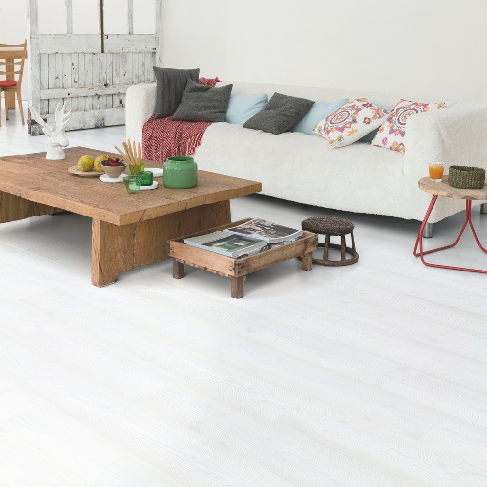 Ламинат Quick Step Impressive 4U 32кл Доска белая IM1859 Ламинат Quick Step Impressive 4U 32кл Доска белая IM1859