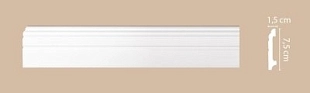 Плинтус напольный DECOMASTER Артпрофиль - белый (под покраску) А024/36 2000*76*15мм