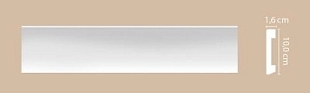 Плинтус напольный DECOMASTER Артпрофиль - белый (под покраску) А036/20 2000*100*16мм