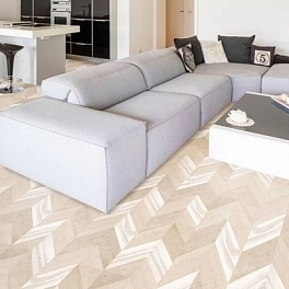 Пробковый пол CORKSTYLE CHEVRON 1235*305*10мм (1,88м2-5шт) замковый CHEVRON CREME