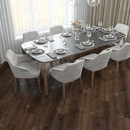 SPC ламинат ALPINE FLOOR REAL WOOD 4V 43кл ECO2-2 Дуб Мокка Синхронное тисн