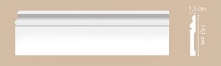 Плинтус напольный DECOMASTER Артпрофиль - белый (под покраску) А035/14 2000*141*15мм