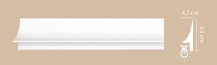 Плинтус напольный DECOMASTER Артпрофиль - белый (под покраску) А207/12 2000*95*42мм