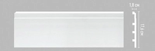 Плинтус напольный DECOMASTER Артпрофиль - белый (под покраску) А246/16 2000*176*18мм