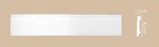 Плинтус напольный DECOMASTER Артпрофиль - белый (под покраску) А023/26 2000*80*14мм