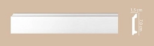 Плинтус напольный DECOMASTER Артпрофиль - белый (под покраску) А025/34 2000*70*15мм