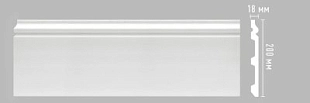 Плинтус напольный DECOMASTER Артпрофиль - белый (под покраску) А245/8 2000*200*18мм